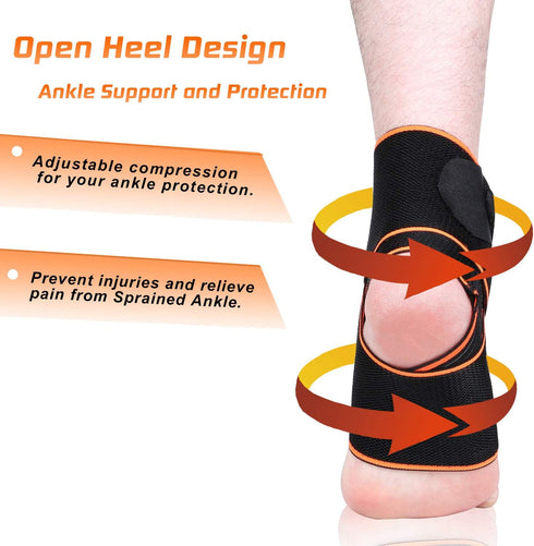 Adjustable Ankle Brace for Women and Men - Ankle Support for Sprain, Plantar Fasciitis, Achilles Tendon, Compression