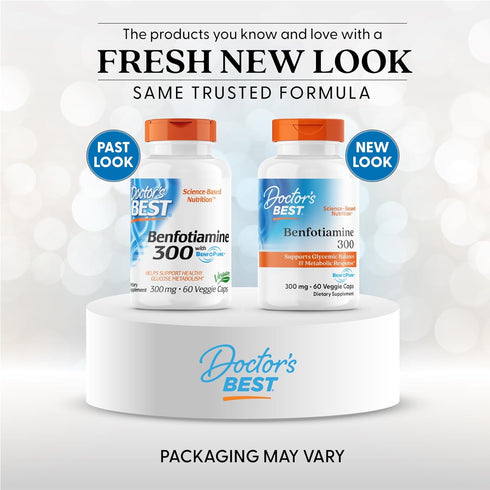 Doctor's Best Benfotiamine 300 with BenfoPure, 60 Veggie Caps
