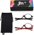 JM 2 Pairs Makeup Reading Glasses, Flip Down Cosmetic Readers for Women, Spring Hinge +3.0