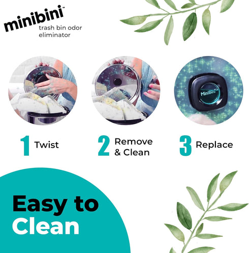 Flint Minibini Trash Can Deodorizer - Odor Eliminator, Garbage Can Air Freshener, Up to 30 Days