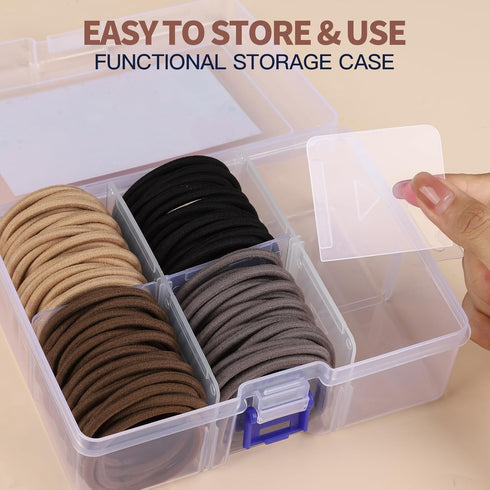 YGDZ 150 PCS Hair Ties for Thick Hair - 5CM Ponytail Holders, No Hair Damage Rubber Bands for Women, Men, Girls