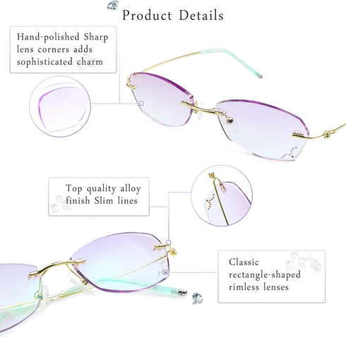 LifeArt Blue Light Blocking Glasses, Anti Blue Rays Computer Reading Glasses for Women (+1.00 Magnification)