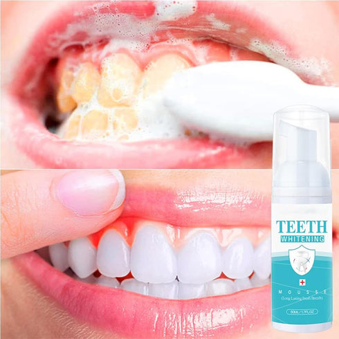 Teeth Whitening Mousse - Refreshing Breath Deep Cleaning Foam Toothpaste Natural Mouth Wash Water, Ultra Fine Mousse