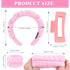 Wecoe Spa Headband and Wristband Set, Makeup Headband for Washing Face, Cute Pink Puffy Sponge Bubble Headband
