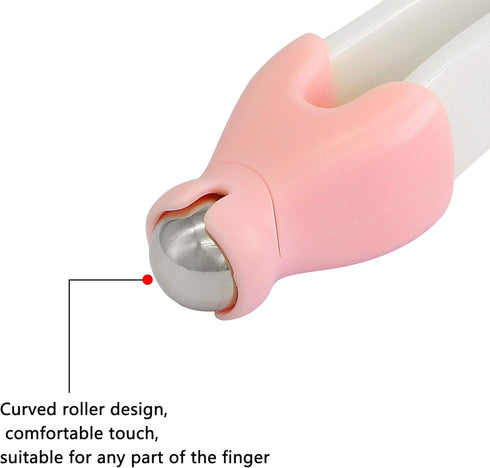SinLoon 2-in-1 Finger Massager Handheld Steel Ball Run Tool for Blood Circulation and Stress Relief (Pink)