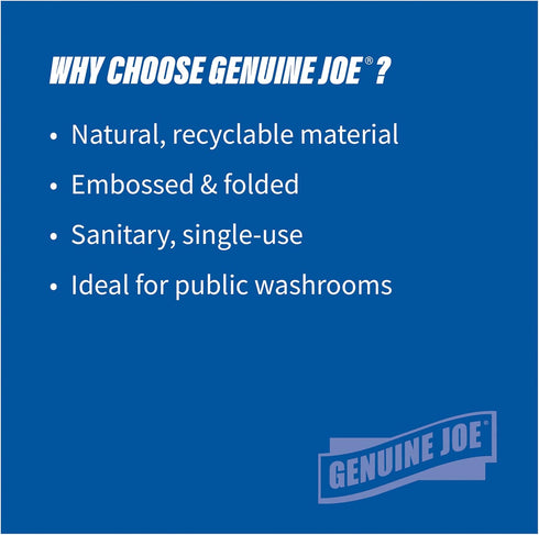 Genuine Joe Multifold Natural Towels - 9.25" x 9.40", Pack of 4000, Packaging may vary