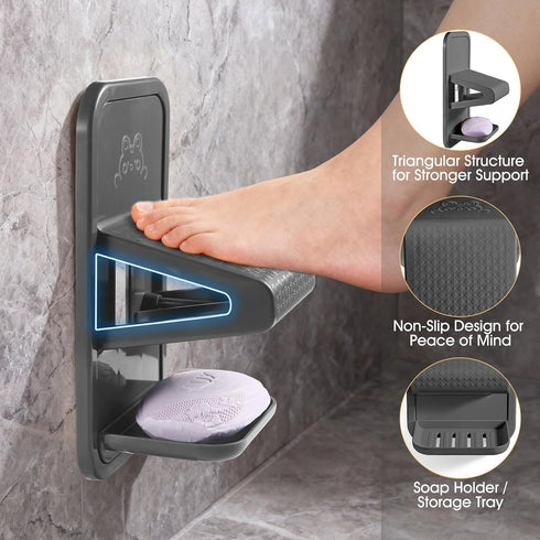 Senquoyn Shower Foot Rest, Shower Benches for Inside Shower to Sit On, Shower Stool for Shaving Legs - Thickened ABS