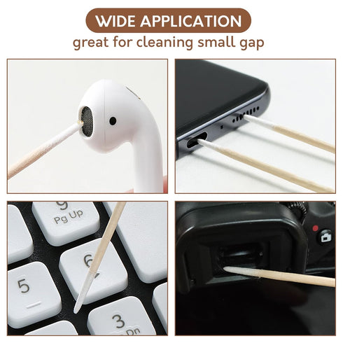 1500PCS Pointed Cotton Swabs with Storage Case, Microblading Cotton Swabs, Precision Tip for Makeup and Nail Art