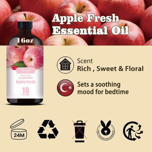 MLYNKL 16.33 oz 490 ml Apple Essential Oil Apple Oils fl for Diffusers, Humidifiers, Massage, DIY Candles, Soap