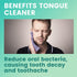 Tongue Scraper for Adults, Plastic Cleaner 2 Size in 1, Bad Breath Treatment for Kids, Easy to Use Hygiene Tool