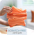Hearth & Harbor Microfiber Cleaning Cloth, 12 Pack Washcloths, Orange Reusable Microfiber Towels for Cars