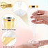RAIHOMKIT 50 Pack 4.5 Oz Plastic Champagne Flutes Disposable, Gold Rim Champagne Glasses, Clear Disposable Champagnes