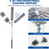 4 Pcs Dusters for Cleaning, 2 in 1 Microfiber Dusters with 30-100 Inches Long Handle for Ceiling Fan Cleaning