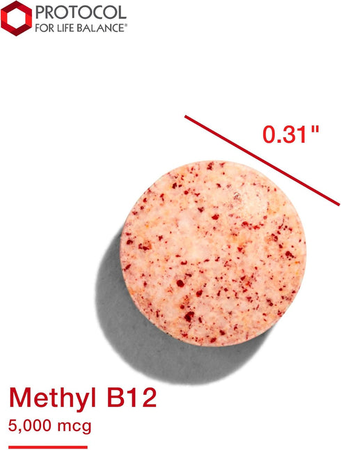 Protocol Methyl B12 5,000mcg - Vitamin B12 for Homocysteine Metabolism* - Supports Brain Health & Healthy Nervous