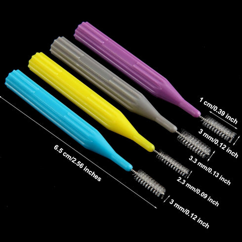 100 Pieces Braces Brush for Cleaner, Interdental Brush Toothpick Dental Flossing Tool