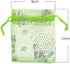 Wholesale 100PCS Organza Bag Butterfly Design Wedding Pouches Jewelry Packaging Bags (3.5x4.5 Light Green, 9x12cm)