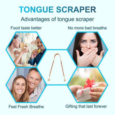 Wonder Care Copper Tongue Cleaner Couples Pack | Ayurvedic Combo Pack | Copper Twister Cleaner Scraper for Adults