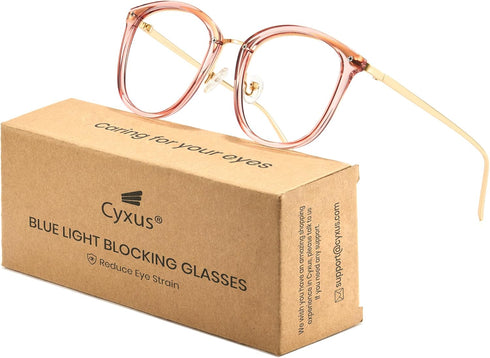 Cyxus Blue Light Glasses for Women, Fashion Computer Glasses Reduce Eye Strain Anti Migraine for Office Working Reading