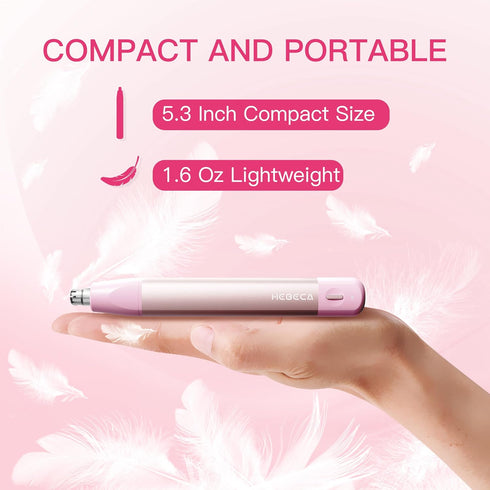 Nose Hair Trimmer for Women, 2in1 Facial Hair Removal Trimmer - Metal Body, Rechargeable Waterproof Portable