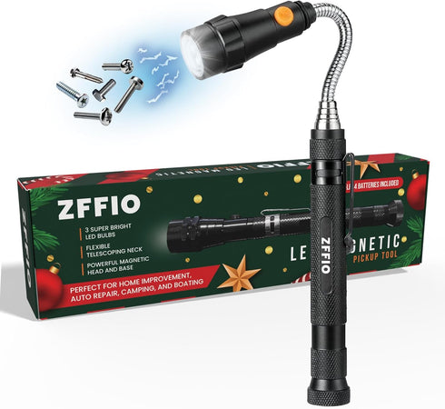 ZFFIO Gifts for Men Stocking Stuffers for Adults Christmas - Magnetic Flashlight Pickup