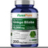 NusaPure Ginkgo Biloba 50:1 Extract - 250 mg Equivalent to 12,500 mg per Veggie Caps, 200 Capsules (Vegetarian,
