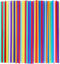 300 Pcs Colorful Long Disposable Drinking Straws, 0.23'' Diameter and 10.2" Long