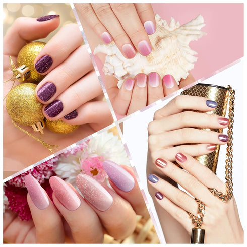 Maitys 336 Pieces Nail Polish Strips Stickers - 24 Sheets Full Wrap Self Adhesive Gel Nail Strips Art Decals for Women