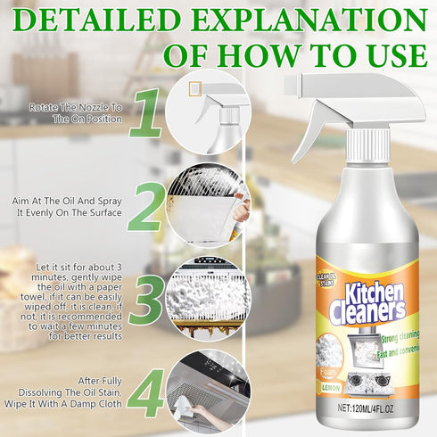 Holyarm etc2PCS Kitchen Foam Cleaner,Stubborn Stains Cleaner,Powerful Clean Kitchen Oil Stains,All Purpose Cleaner