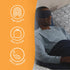 Happyluxe Escape Sleep Mask - Buttery Soft Airplane Eye Mask for Sleeping, Machine Washable - Jet Black