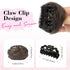 REECHO Space Bun Hair Pieces, 2 PCS Mini Claw Clip in Messy & Cat Ears Hair Bun Extensions, Medium Ash Brown