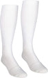 NuVein Compression Socks for Men, 15-20 mmHg Support, Knee High, Closed Toe, Padded Cushion Foot, White, Medium