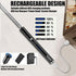 2 Pack USB Rechargeable Electric Candle Lighter - Flameless Windproof Arc Lighter with Flexible Neck (Black & Silver)