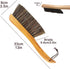Counter Brush for Drafting, Patio, Bed, Fireplace, Woodworking - Horsehair Shop Bench Brush with 2 Microfiber Cleaning