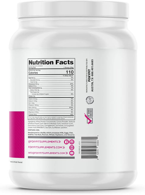 Protein for Her, Double Chocolate Whey Protein Powder with CLA and Biotin, 1.91 lbs