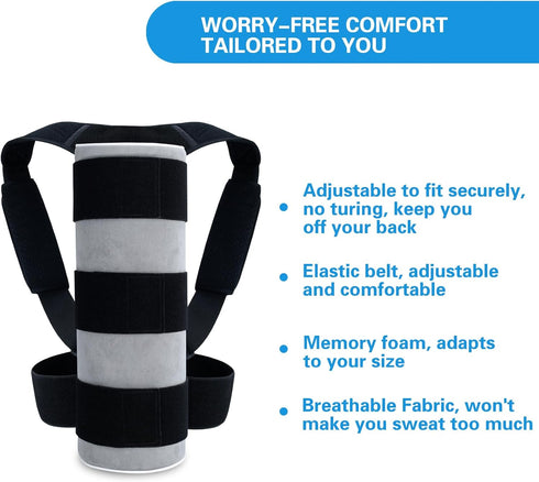 SJFFDP Side Sleep Trainer for Positional Sleep Apnea - Anti Snoring Device to Prevent Back Sleeping, Sleep Positioner
