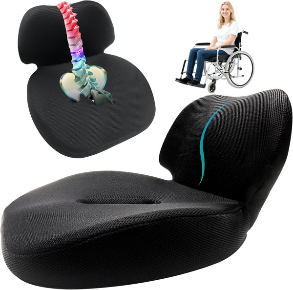 Memory Foam Seat Cushion for Office Chair, Wheelchair Cushions,Hemorrhoid Pillow,Lower Back Support,Bed