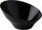 Plasticpro Disposable Angled Plastic Serving Bowls, Heavy Duty Round Snack or Salad Bowls, Elegant Black, Pack of 4