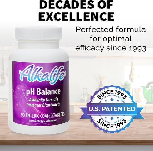 Alkalife pH Balance Pills, Patented Alkaline Sodium & Potassium Supplement, 90 Tablets