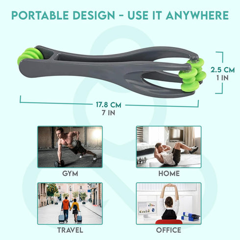 HandPro Finger Massager for Deep Tissue Comfort, Dual-Sided Therapy Tool for Stress & Pain Relief