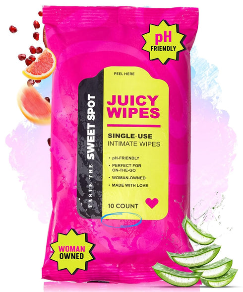TASTE THE SWEET SPOT SWEET SPOT Flushable Feminine Wipes for Odor Control, pH Balance - Paraben-Free