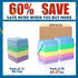 TEAWOO Cloths-50 Pack, 5 (12x12 inches) Microfiber Cleaning Microfiber Towels Bulk, Towels for Cars & Home, Cleaning