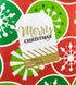 Merry & Bright Gold Gift Tag Stickers, 2 x 3 Inch Holiday Labels, Roll of 100 with 4 Festive Designs