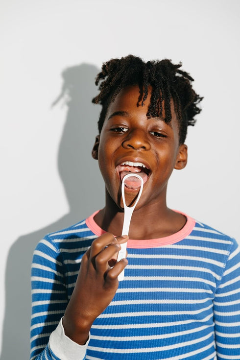 Ergonomic Tongue Scraper - Dentist-Developed Tongue Cleaner for Adults, Gentle Stylish Oral Care