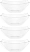 PLASTICPRO Disposable Square Serving Bowls, Clear or White, Pack of 4, 16 Ounce
