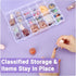 Nail Organizer Storage Box, 36 Grids Rhinestone Container, Clear Acrylic Press Fake Nail Tip Craft Art Accessories