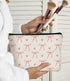 Pink Coquette Bow Aesthetic Makeup Cosmetic Bag, Cute Makeup Bag, Trendy Preppy Makeup Bag, Preppy Stuff, Coquette Stuff, Preppy Gifts, Cute Makeup Pouch