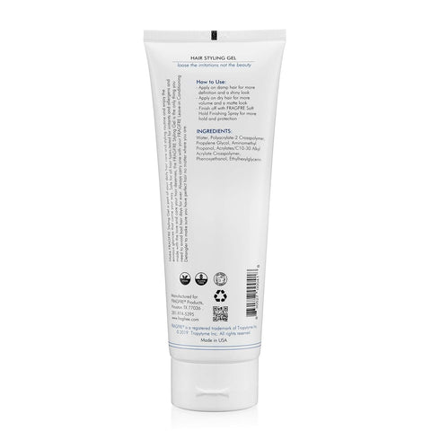 Styling Gel Fragrance Free, 8 oz, Medium Hold for Sensitive Skin, Vegan, Gluten Free