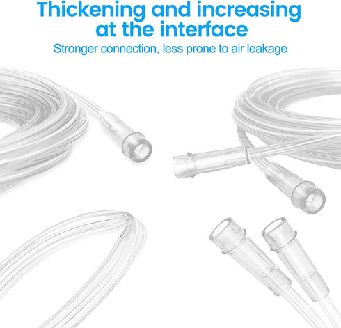 Oxygen Tubing - High Flow Extension Tube, Transparent Crush Resistant with Connectors - 5 Foot - Pack of 3 Tubes