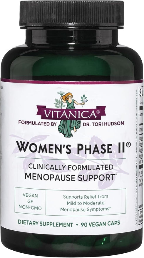 Vitanica Women's Phase II Menopause Support, Vegan, 90 Capsules