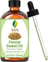 SVA Sweet Fennel Essential Oil, 4 Fl Oz, 100% Natural Fennel Oil for Diffuser, Hair Care, Skin Care, Aromatherapy,